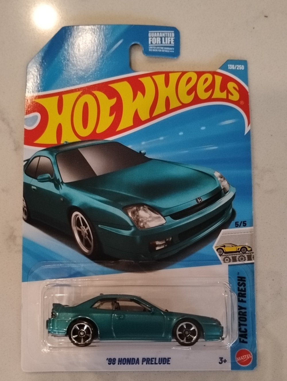Mattel Hot Wheels '98 Honda Prelude Teal Die-Cast Car
